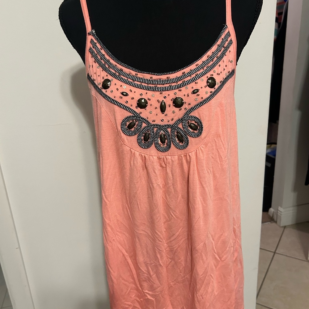 Willi Smith Coral Embellished Camisole